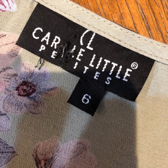 1990's Carole Little Rayon Floral 30's Inspired Pale Green Soft Bias Dress - M - Picture 5 of 12